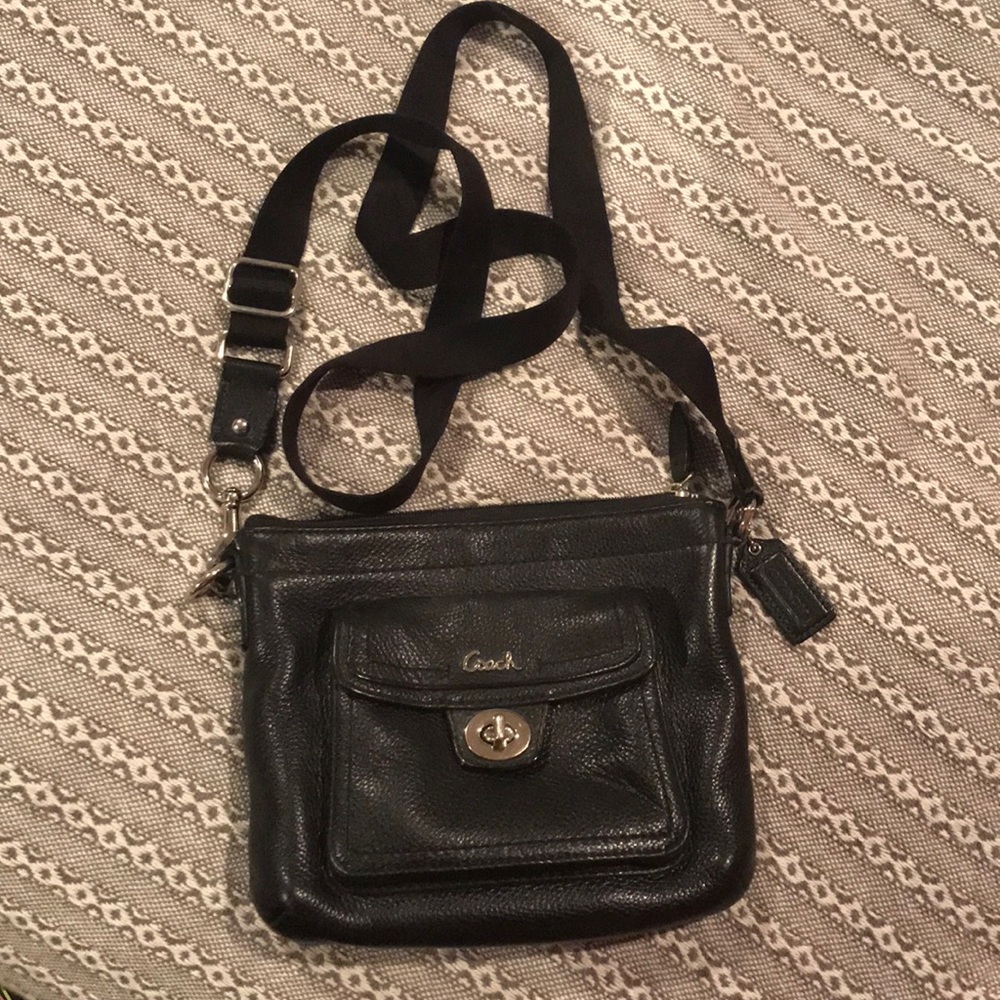 Used black coach satchel